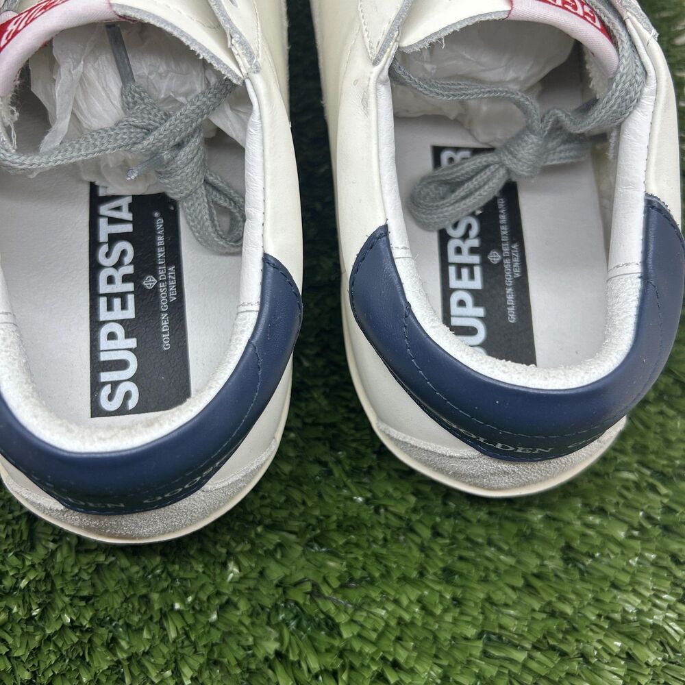Golden Goose Superstar Shoes Mens Size 10 EU 43 White Gray Leather Made Italy - Picture 9 of 15
